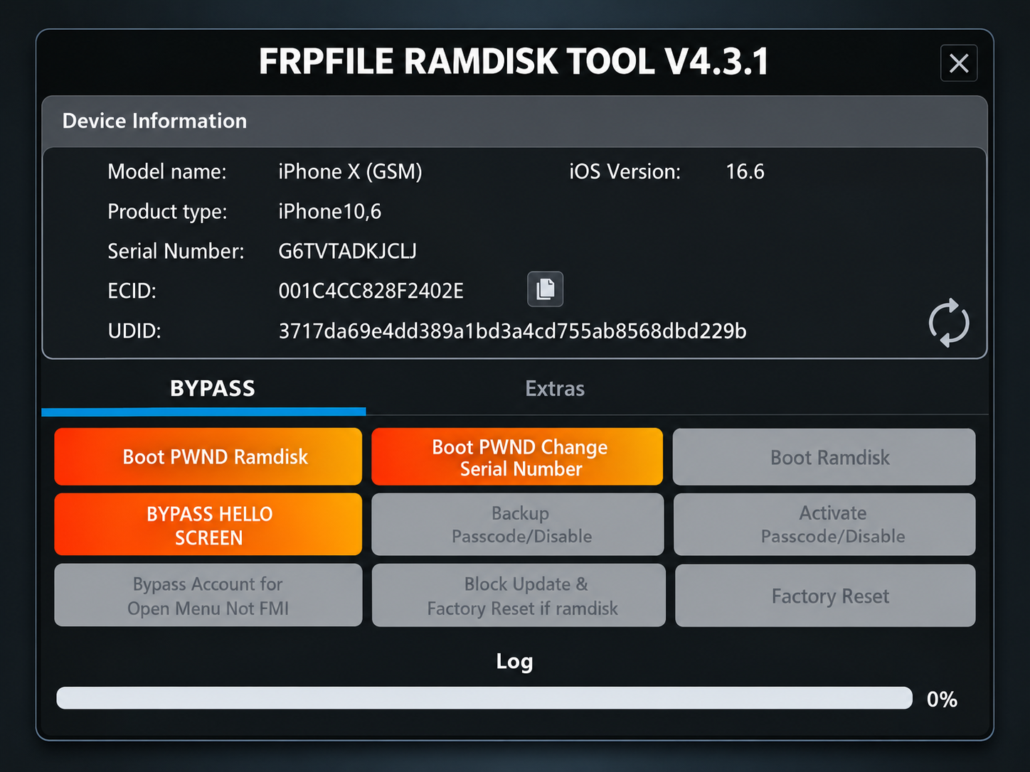 FRPFILE Ramdisk Bypass Passcode (iPhone 5S ao X) - COM REDE